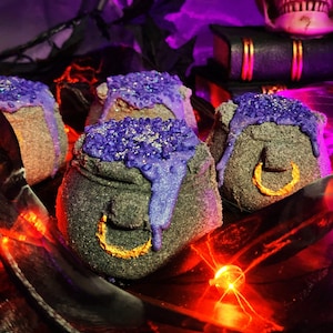 Witches Brew Bath Bomb | Spooky Season | Halloween Bath Bomb | Crystal Bath Bomb | Glow in the Dark | Treat Your Self | Put a Spell On You