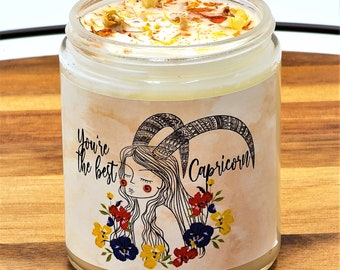 Capricorn Soy Candle / Zodiac Candle / Gifts for Her / Gifts for Him / Zodiac Lovers / Capricorn Birthday / Birthday Gift / Anniversary Gift