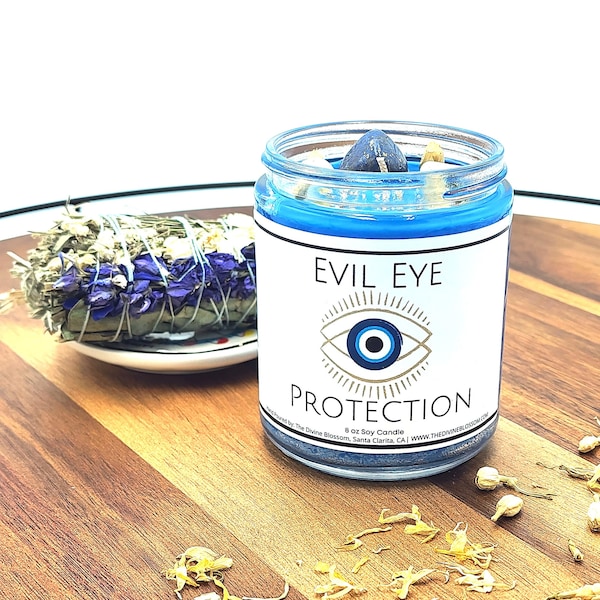 Evil Eye Protection Candle Etsy