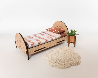 Miniature Rainbow Bed - 1:12 Scale