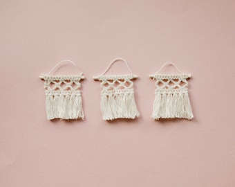 Miniature Macrame Wall Hanging- 1:12 Scale