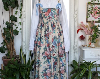 Corset Dress made with Vintage Fabric | Kirtle
