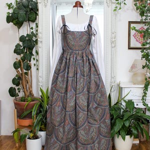 Corset Dress made with Vintage Fabric | Handmade Victorian Regency | Renaissance Cottage Core | Made to Order