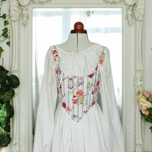Summer Sky Corset | Renaissance Victorian Regency Stays | Made to Order