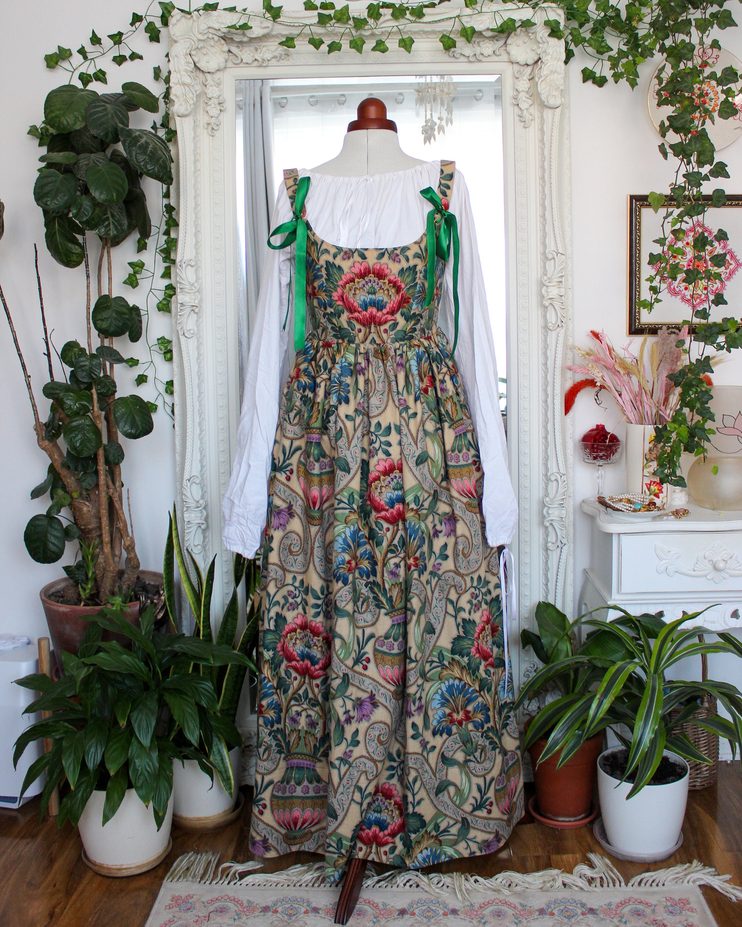 Corset Dress made with Vintage Fabric | Made to Order