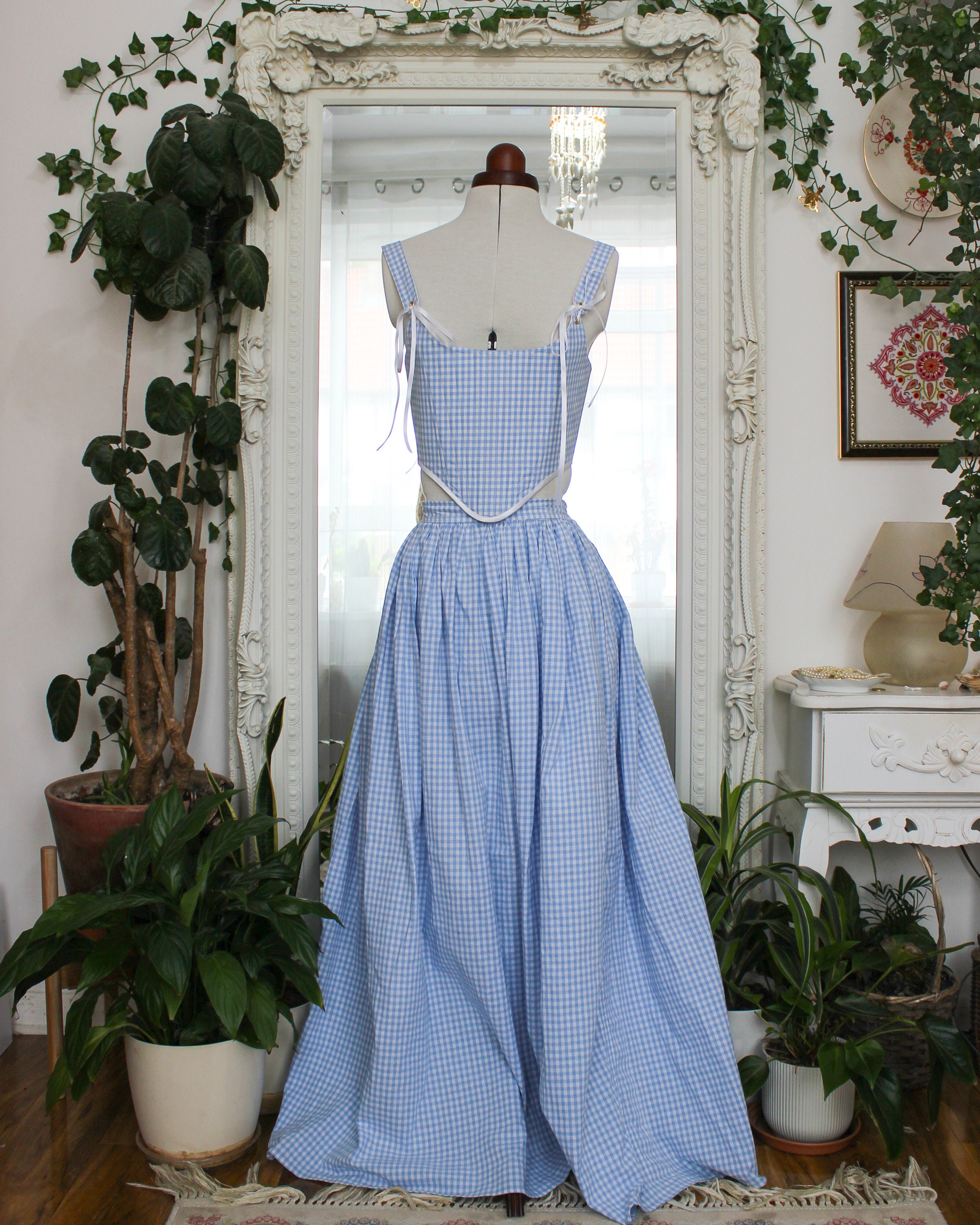 Gingham bridesmaid dresses hotsell