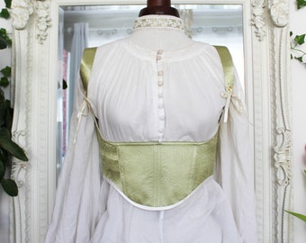 Satin Sage Under Bust Corset Belt | Handmade | Size M