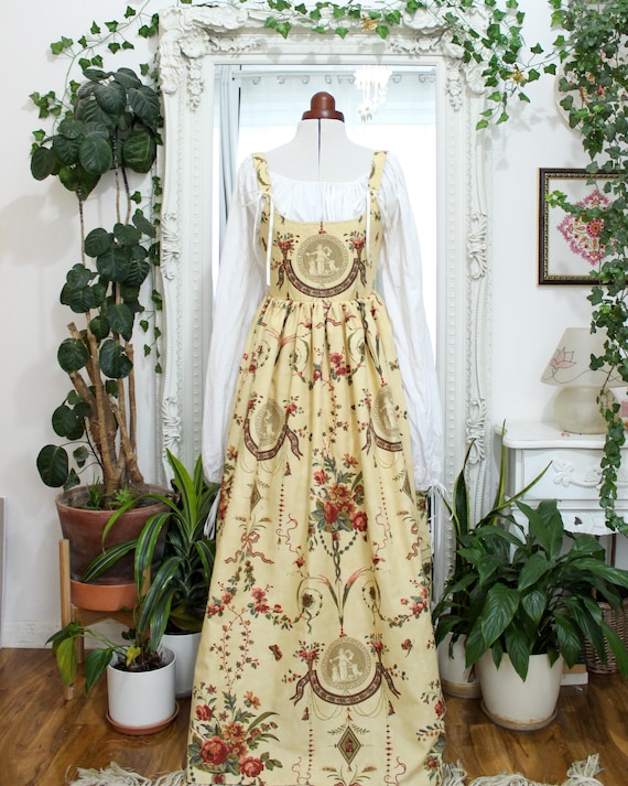 Corset Dress Made With Vintage Fabric | Size Medium - Etsy Israel