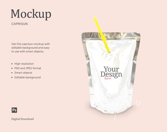 Download Juice Pouch Mockup Etsy