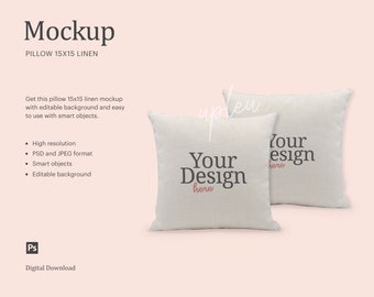 Linen Pillow Mockup Etsy