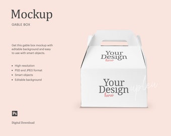 Download Gable Box Mockup Etsy