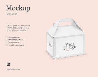 Download Gable Box Mockup Etsy