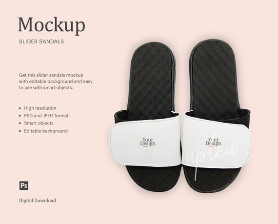Download Sublimation Slider Sanadals Mockup Slide Sandals Mockup Etsy