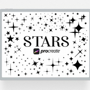 67 Star Procreate Stamps, Sparkle Procreate Brushes, Star Stamp Brushes, Glitter Procreate Stamps, Cute Star Stamp, Decorative Stars Stamps