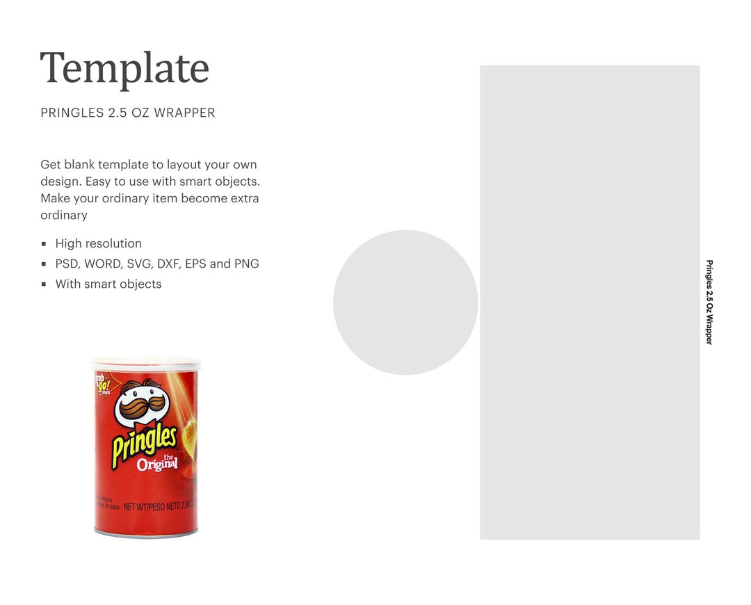 Stackable Potato 2.5 Oz Blank Wrapper Template Potato Chips - Etsy