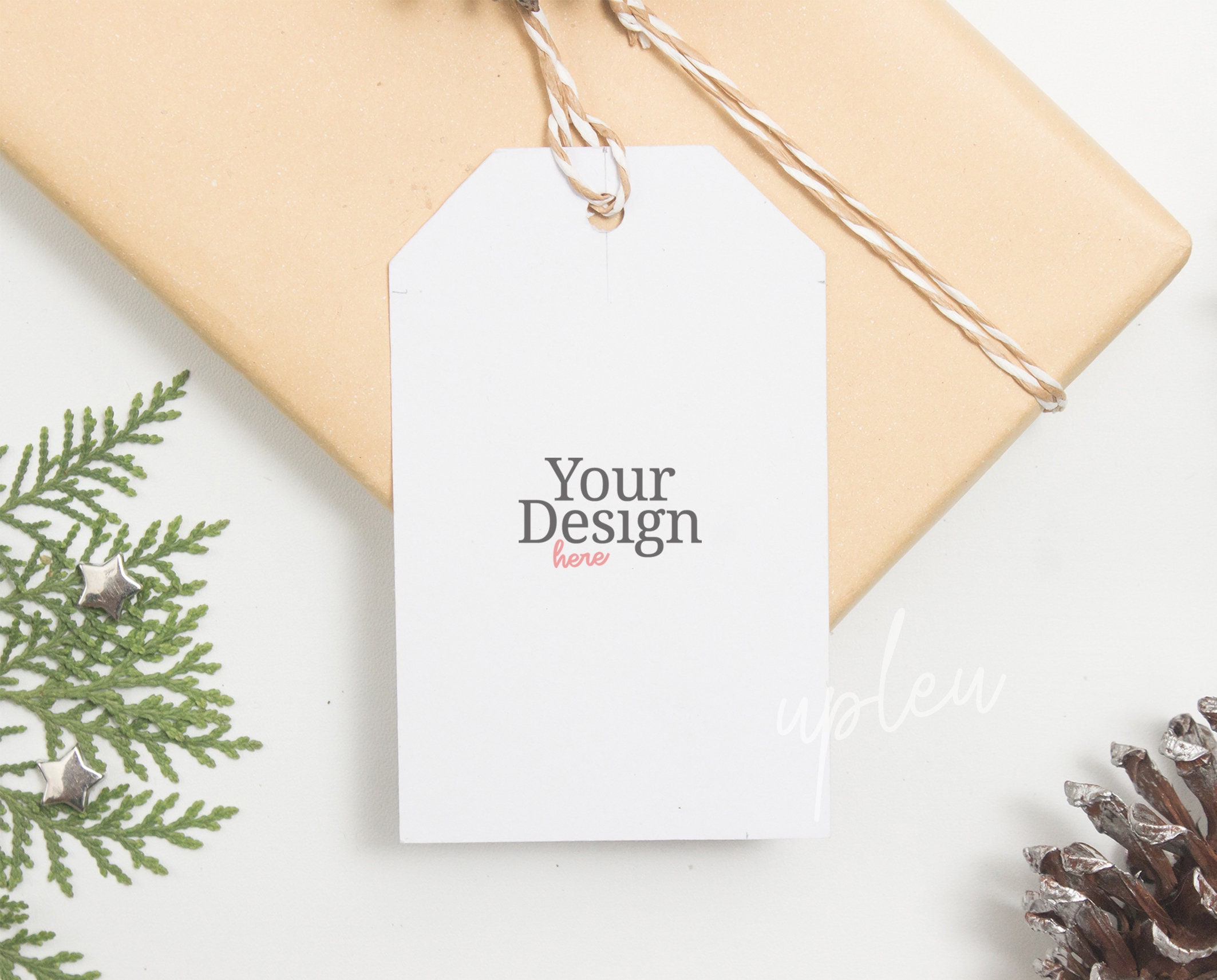 Chrismast Gift Tag Mockup Thank You Tag Mockup Party Gift Etsy