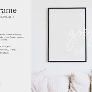 Frame Mock Up Bundle-Simple Style, Mock Up, Mockup, Mock Ups, Reverse Canvas Mockup, Wood Sign Mockup, Compatible With Affinity Designer image 2