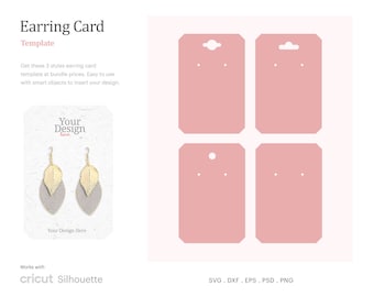 Plantilla de tarjeta de visualización de pendiente rectangular, tarjeta de pendiente SVG, tarjeta de pendiente colgante, pantalla de pendiente SVG / Cricut Silhouette / Psd, SVG, Png, Dxf
