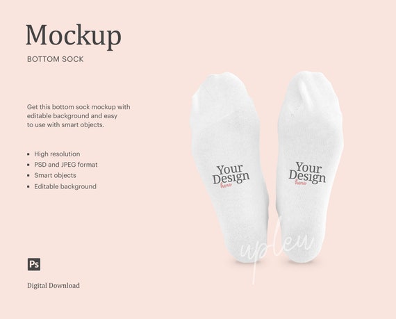Download Bottom Of Sock Mockup Sublimation Bottom Sock Mockup Socks Etsy