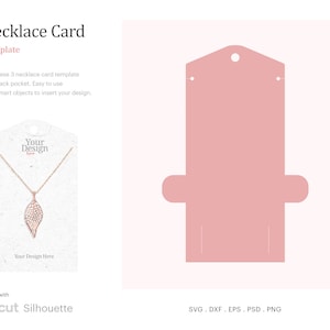 Necklace Display Card Template Set, Printable Necklace Cards Logo Template,  Jewelry Display, Earrings Card, Necklace Holder, Canva Template 