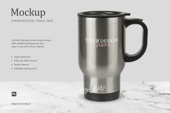 Insulated Water Bottle Mock Up Stainless Steel Travel Flask Mock Up Compatible With Affinity Designer Travel Flask Matte Mock Up