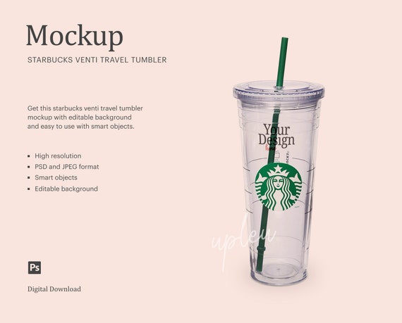 Download 24 Oz Reusable Acrylic Cup Mock Up Travel Coffee Cup Mock Up Etsy