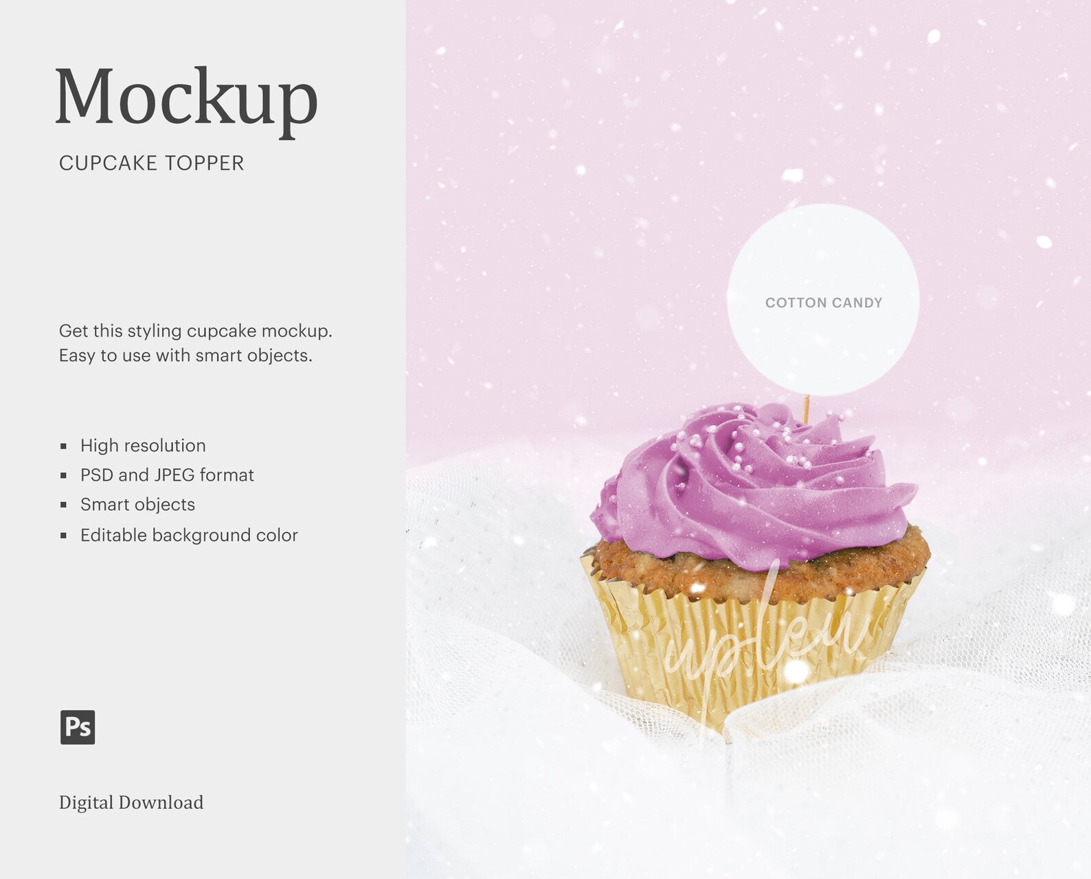 Download Cupcake Topper Mockup Bundle Cupcake Mockup Toppers Mockup | Etsy