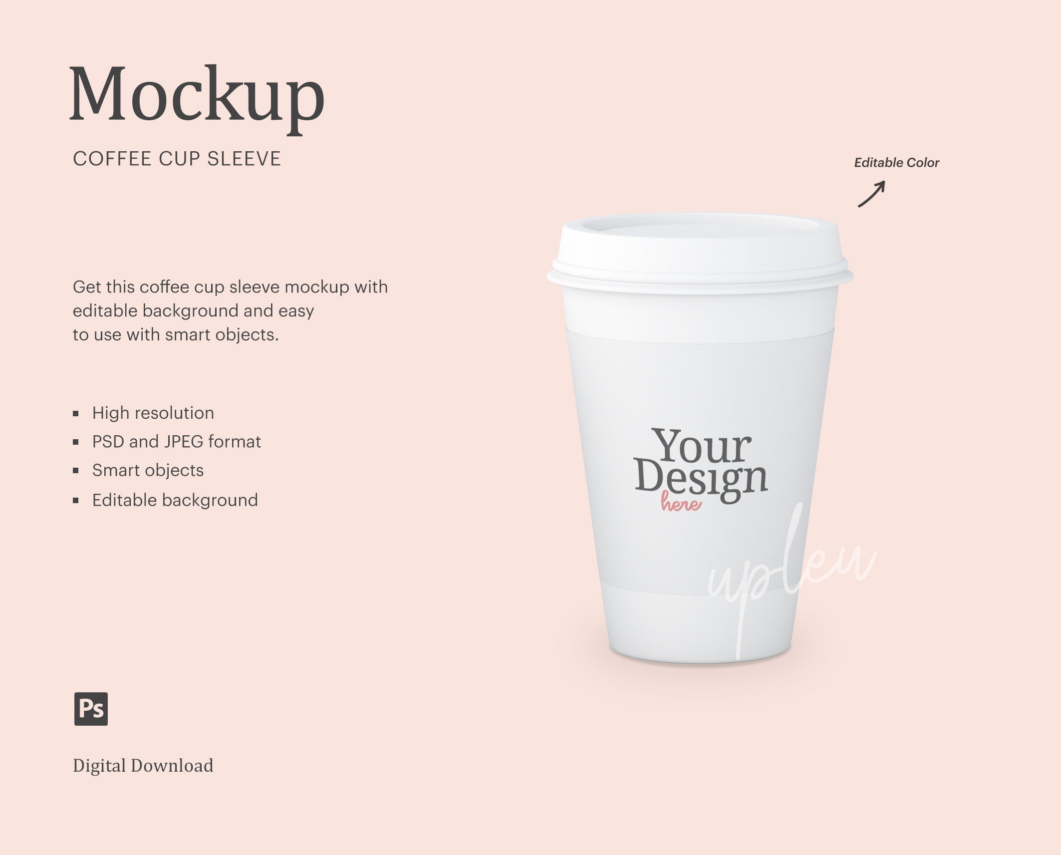 Download Coffee Cup Sleeve Mock Up Sublimation Cup Sleeve Mockup Etsy