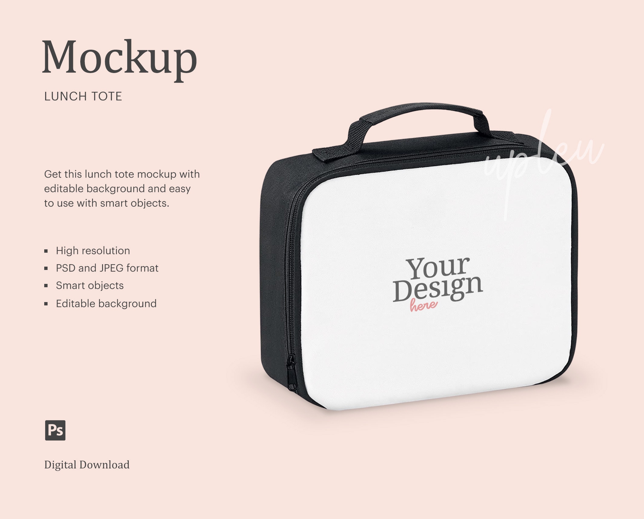 Download Lunch Tote Mockup Sublimation Lunch Tote Mockup Lunch Box Etsy