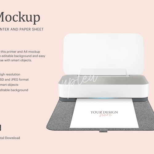 Home Printer Mockupprinter Mockup Pageprinting Sheet Etsy Singapore