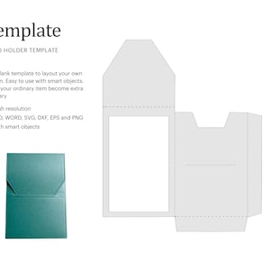 カードホルダーの空白テンプレート、空白のギフトカード封筒テンプレート、カード封筒 | Cricut Silhouette | Silhouette Studio | 用紙サイズレター