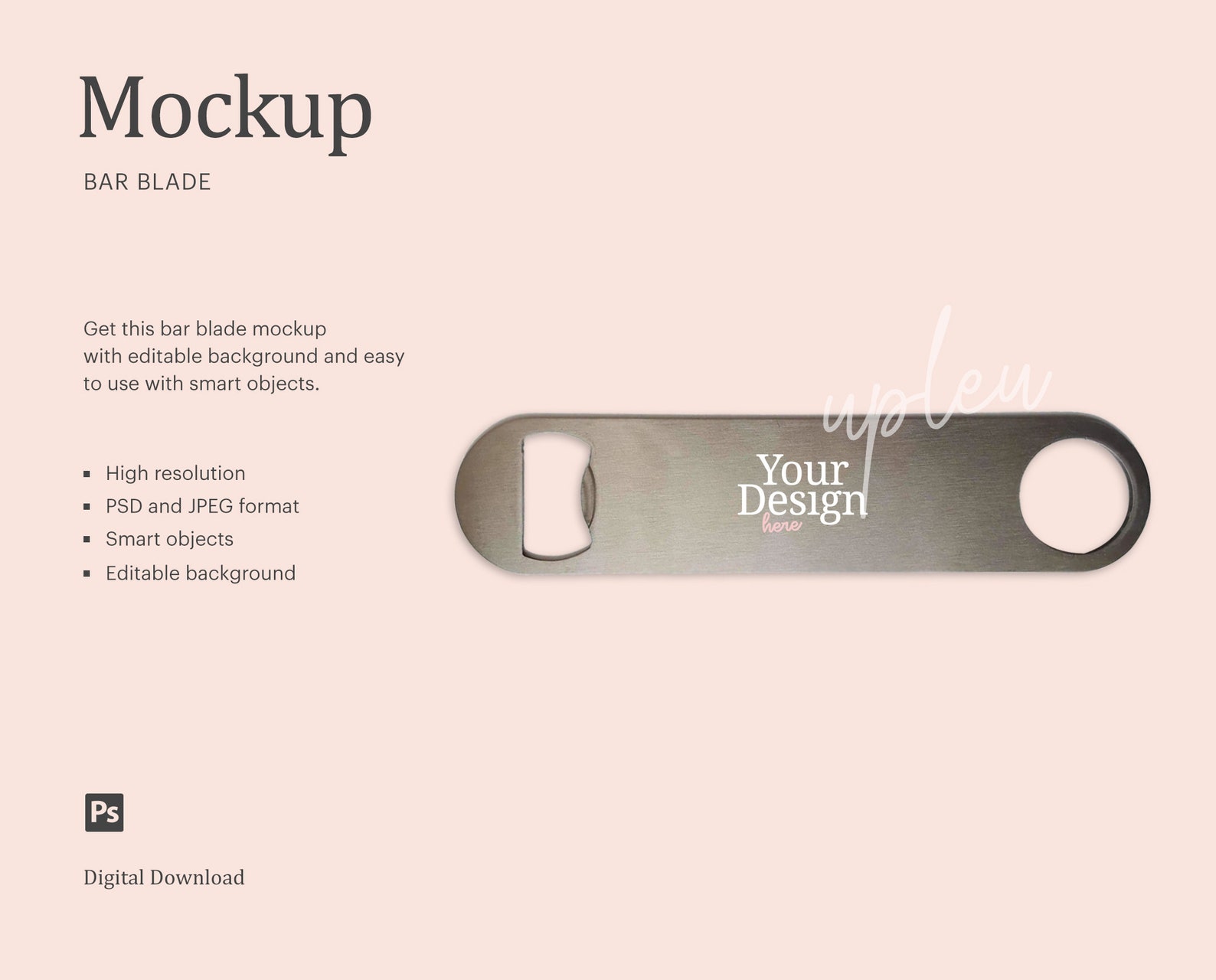 Bar Blade Bottle Opener Mock Up Bottle Opener Mock Up Etsy