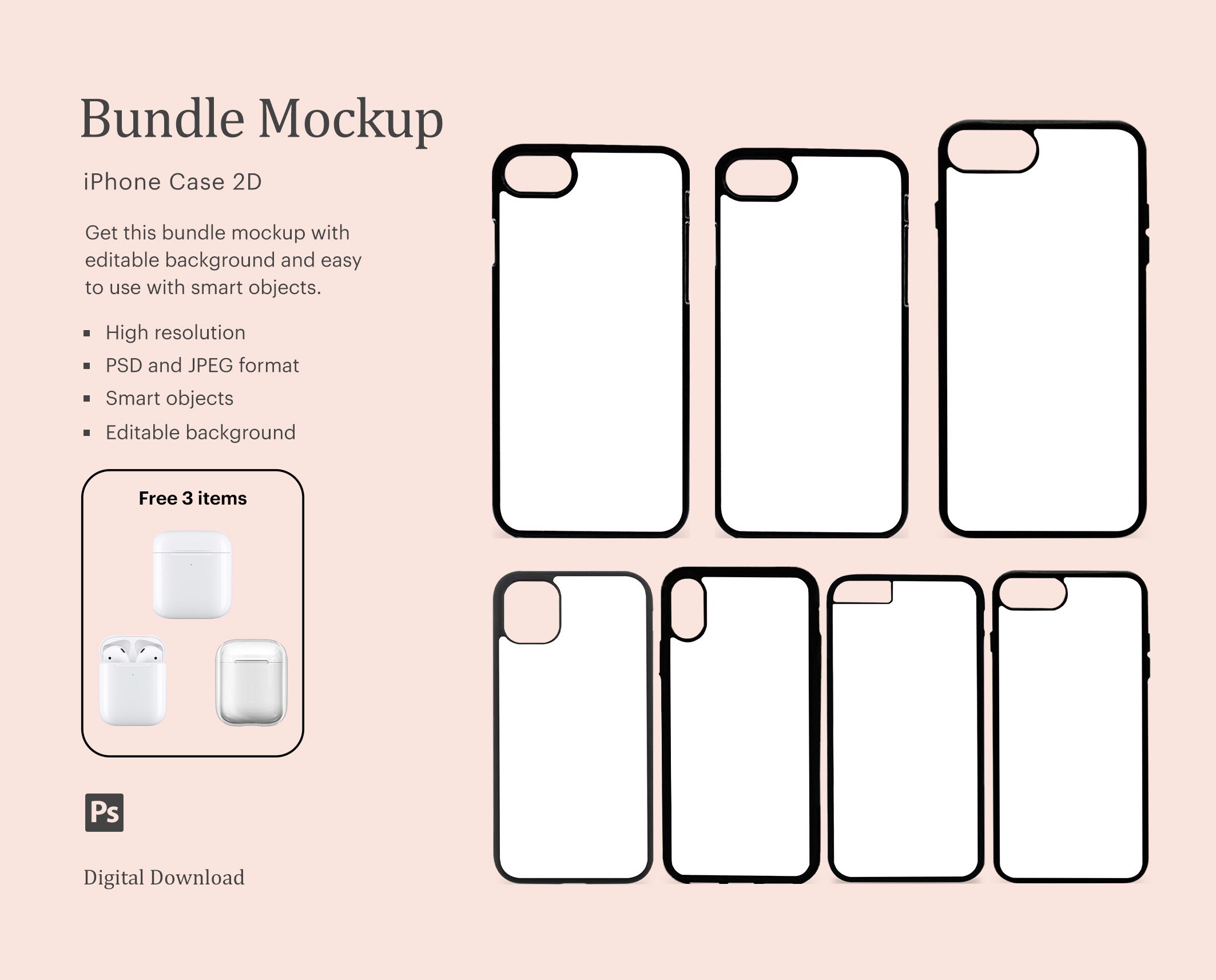 Bundle Iphone Case Mock Up Iphone 2d Case Mock Up Iphone 11 Etsy Canada