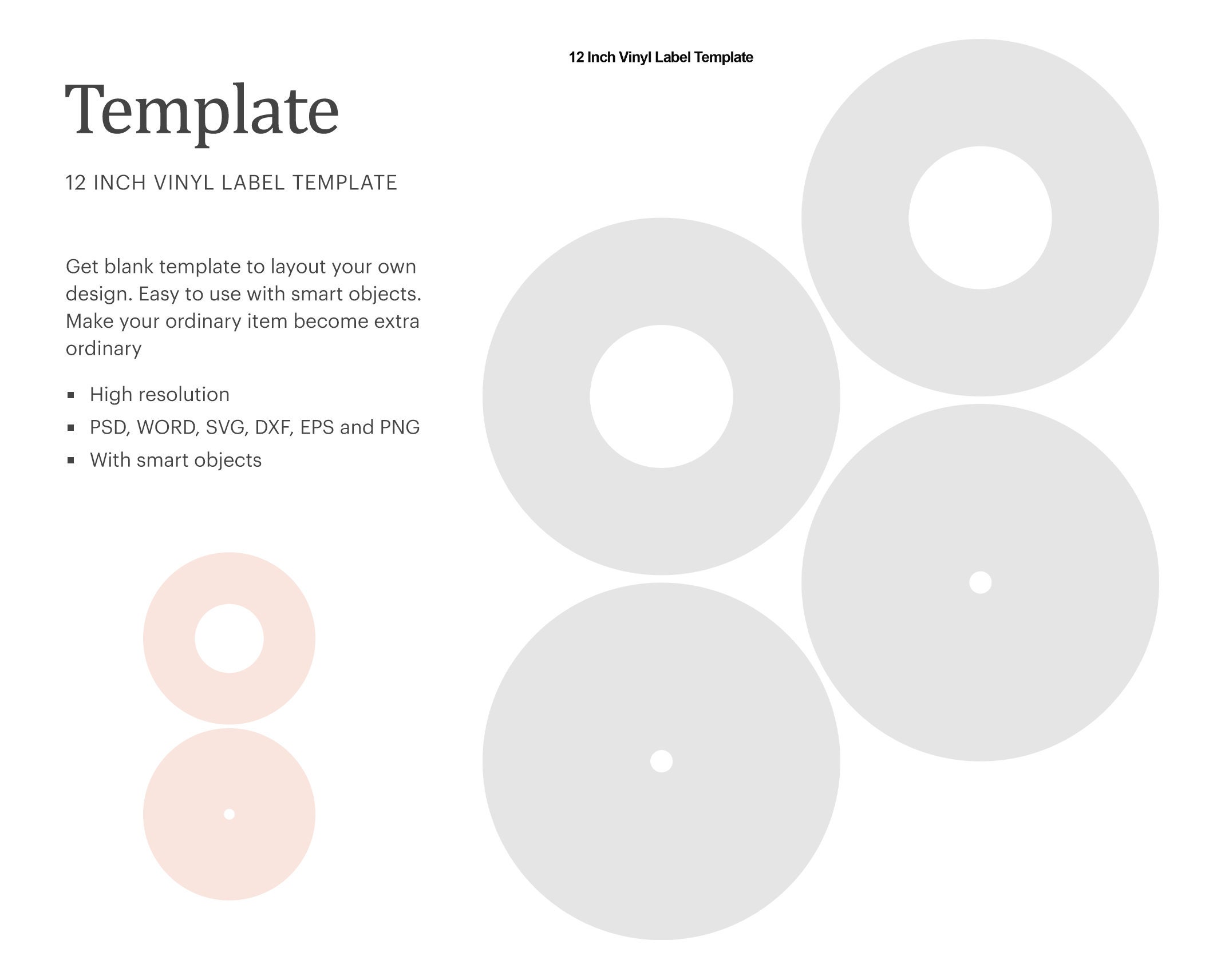 Free Vinyl Record Label Template Printable Templates