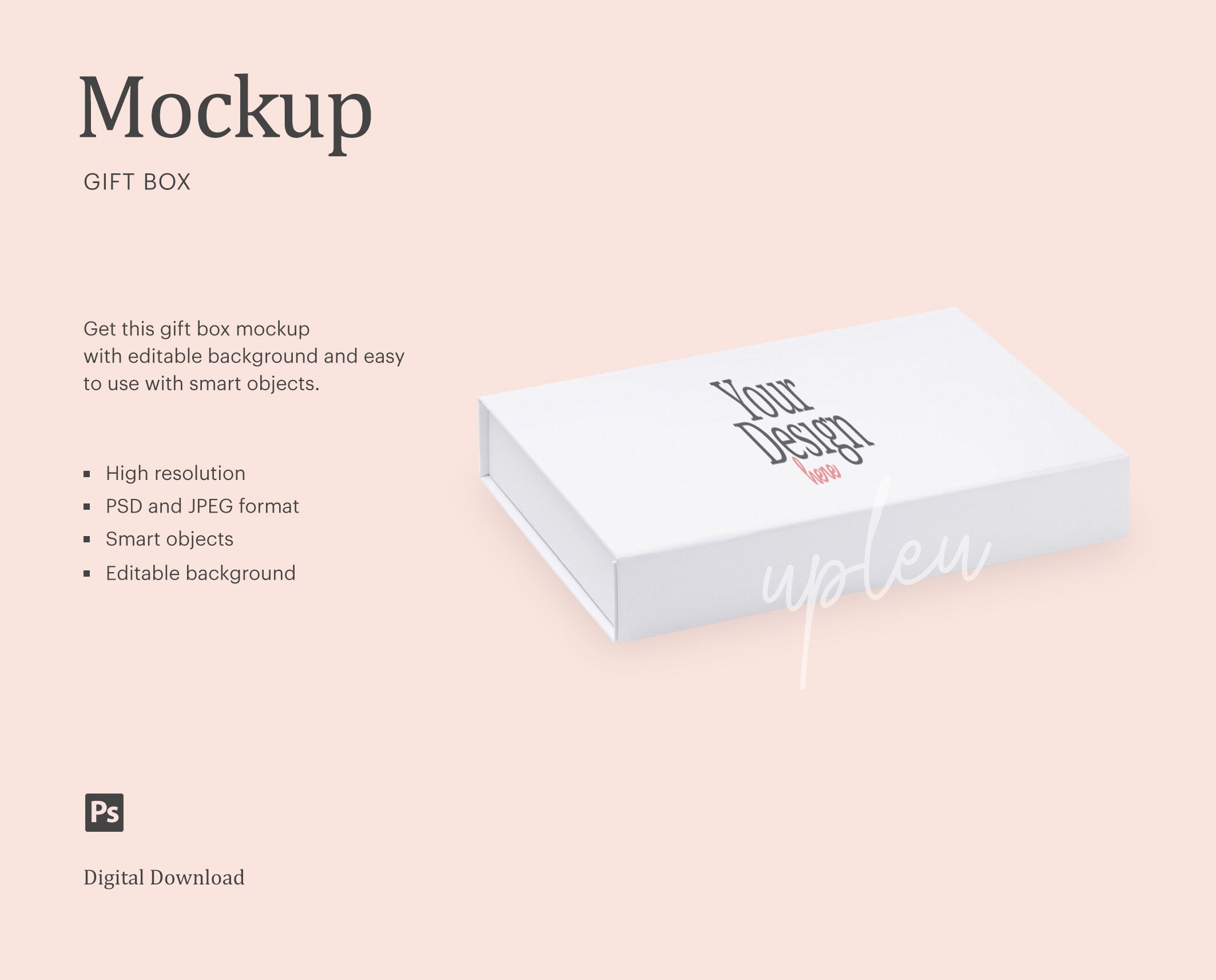 Download Gift Box Mock Up Magnetic Rigid Gift Box Mock Up Bridesmaid | Etsy