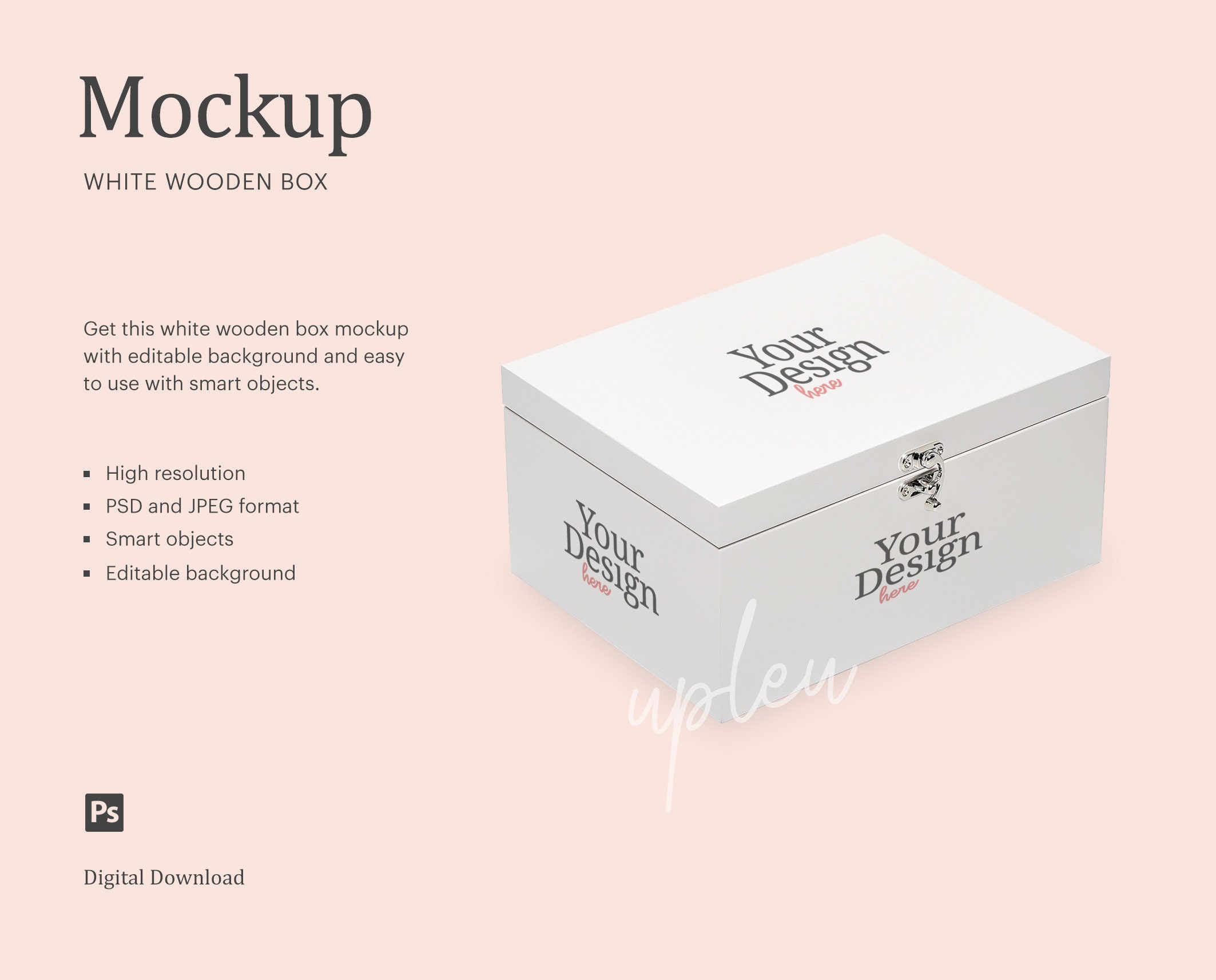 Download White Wooden Box Mock Up Keepsake Box Mock Up Wedding | Etsy