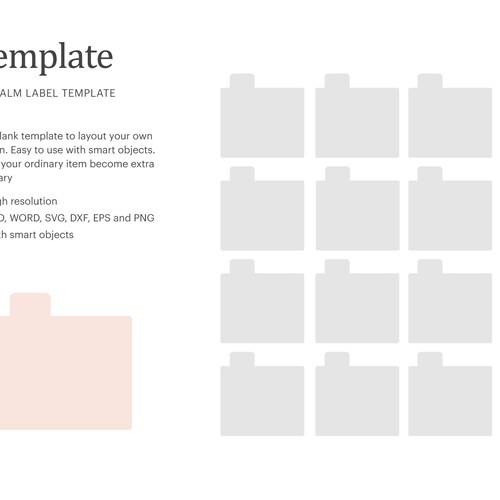 Lip Balm Label Blank Template 2.125