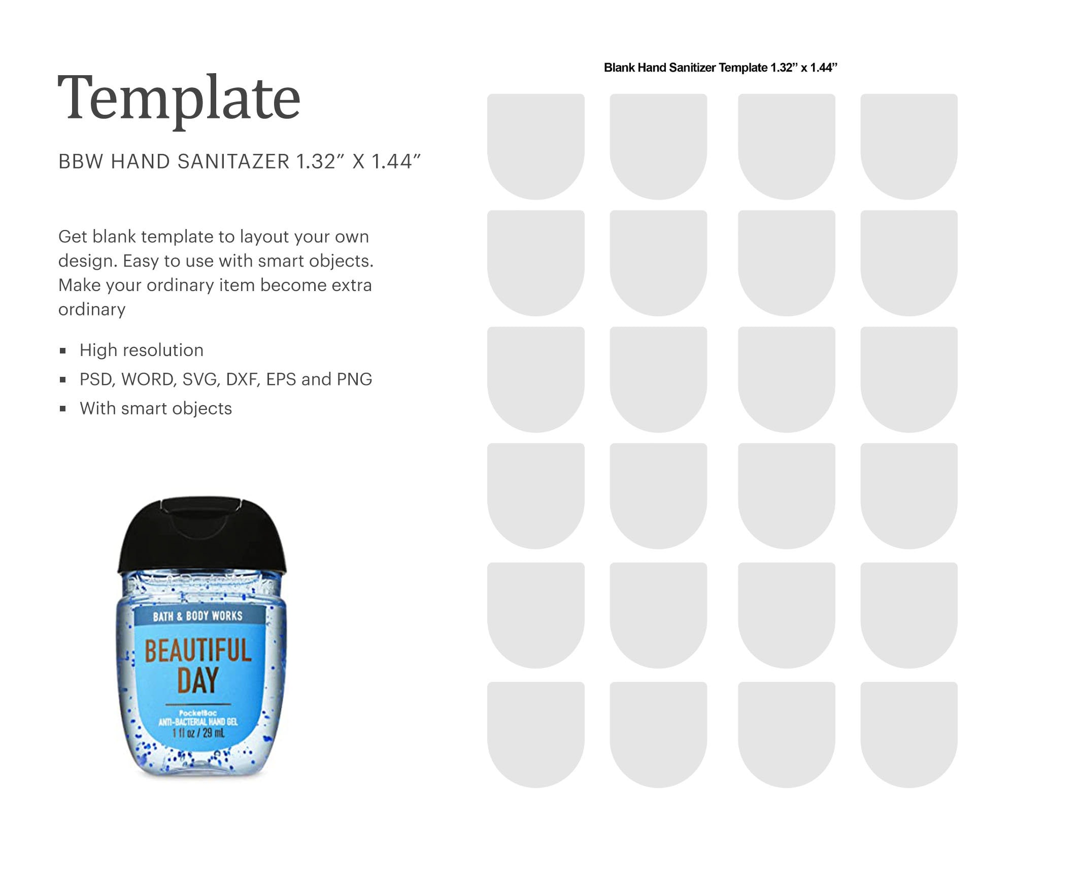Bath and body works hand sanitizer template