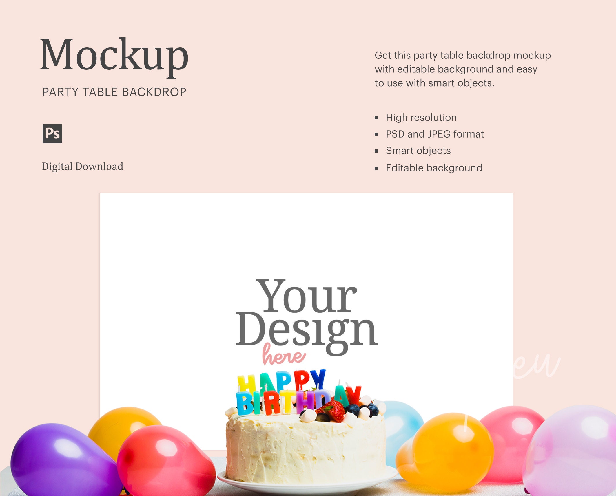 Download Party Table Backdrop Mock Up Dessert Table Backdrop Mock Up | Etsy