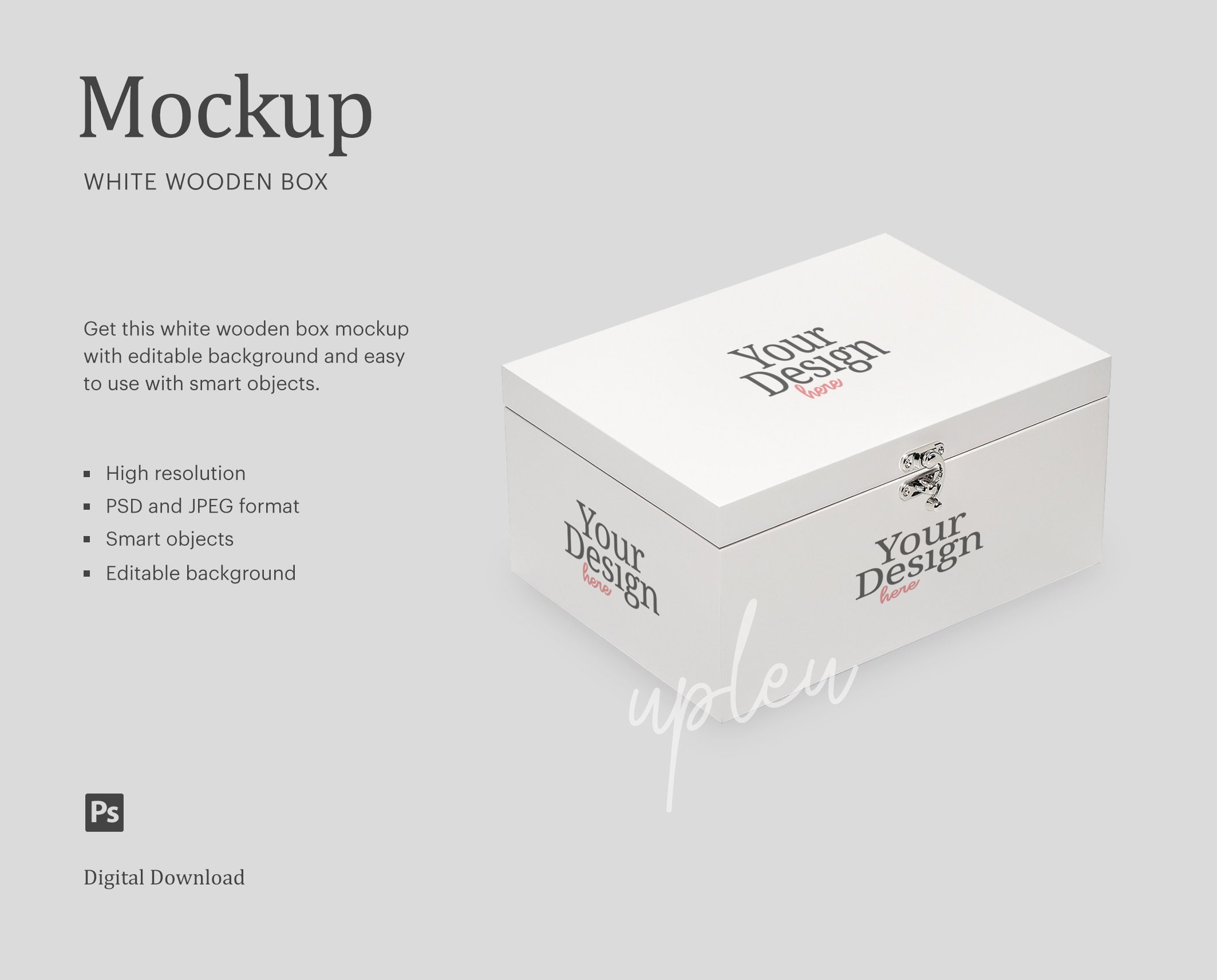 Download White Wooden Box Mock Up Keepsake Box Mock Up Wedding | Etsy