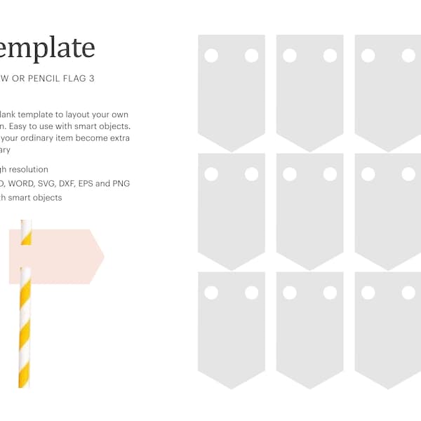 Printable Straw Flag - Etsy