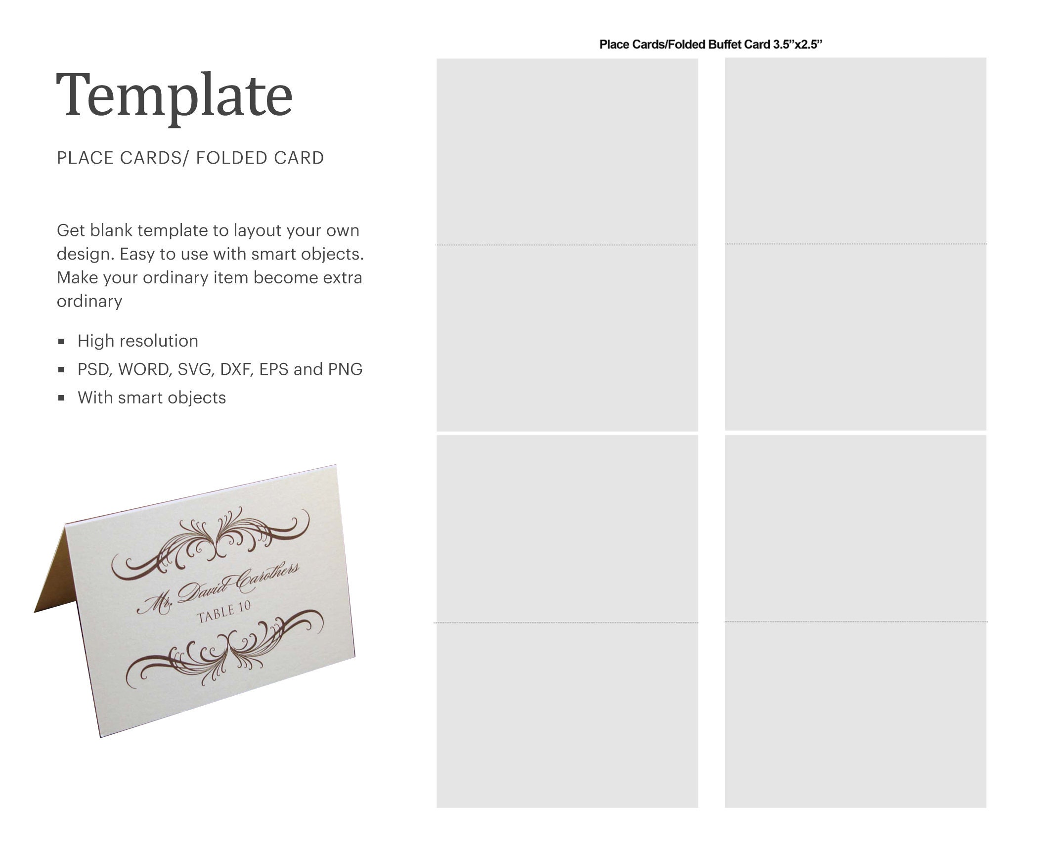 Table Tent Template Word