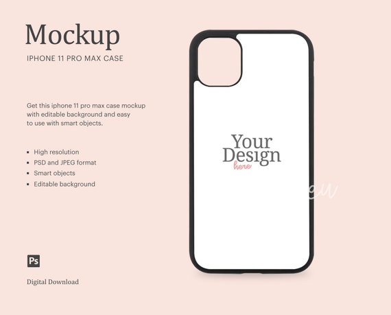 Download Iphone 11 Pro Max Case Mock Up Sublimation Iphone Case Mock Etsy