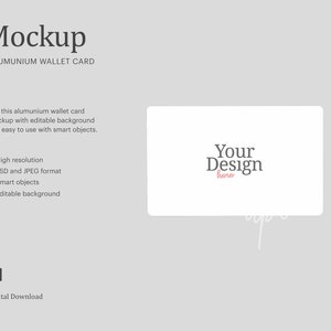 Download Aluminium Wallet Card Mockup Metal Wallet Card Wallet ...
