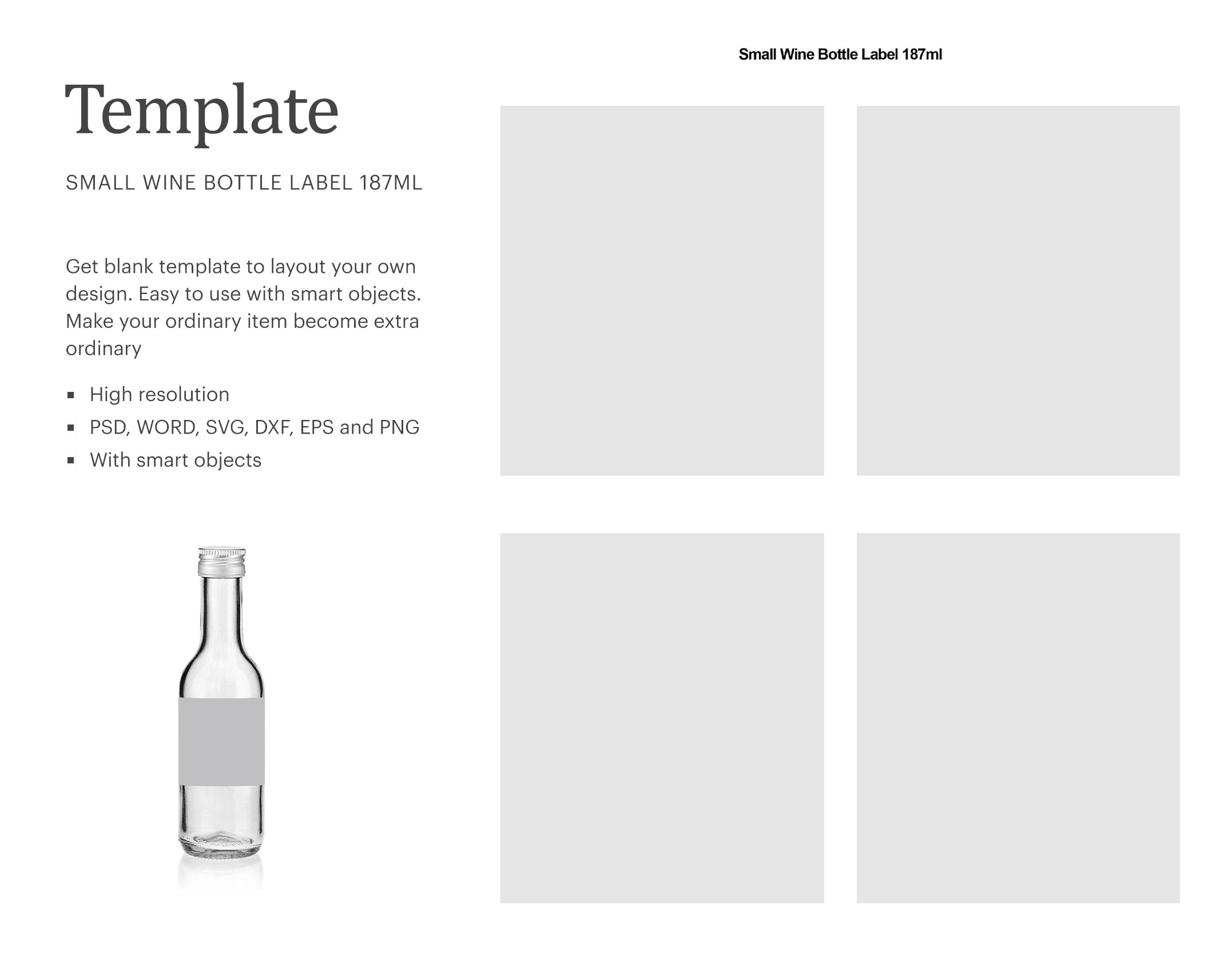 22.22"x 22" Small Wine 22ml Bottle Label Template, Wedding Favor Small Wine  Label  Cricut Silhouette  Silhouette Studio  Paper Size Letter Within Blank Wine Label Template