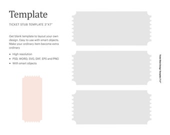 Cricut Ticket Template Etsy Cricut Ticket Template Etsy