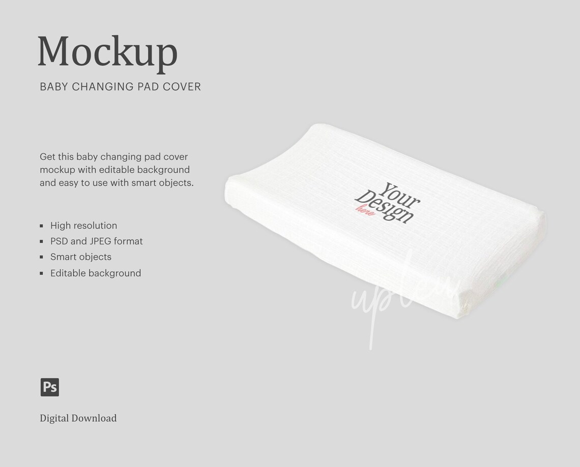 Baby Changing Pad Cover Mock Up Diaper Changing Pad Cover Etsy