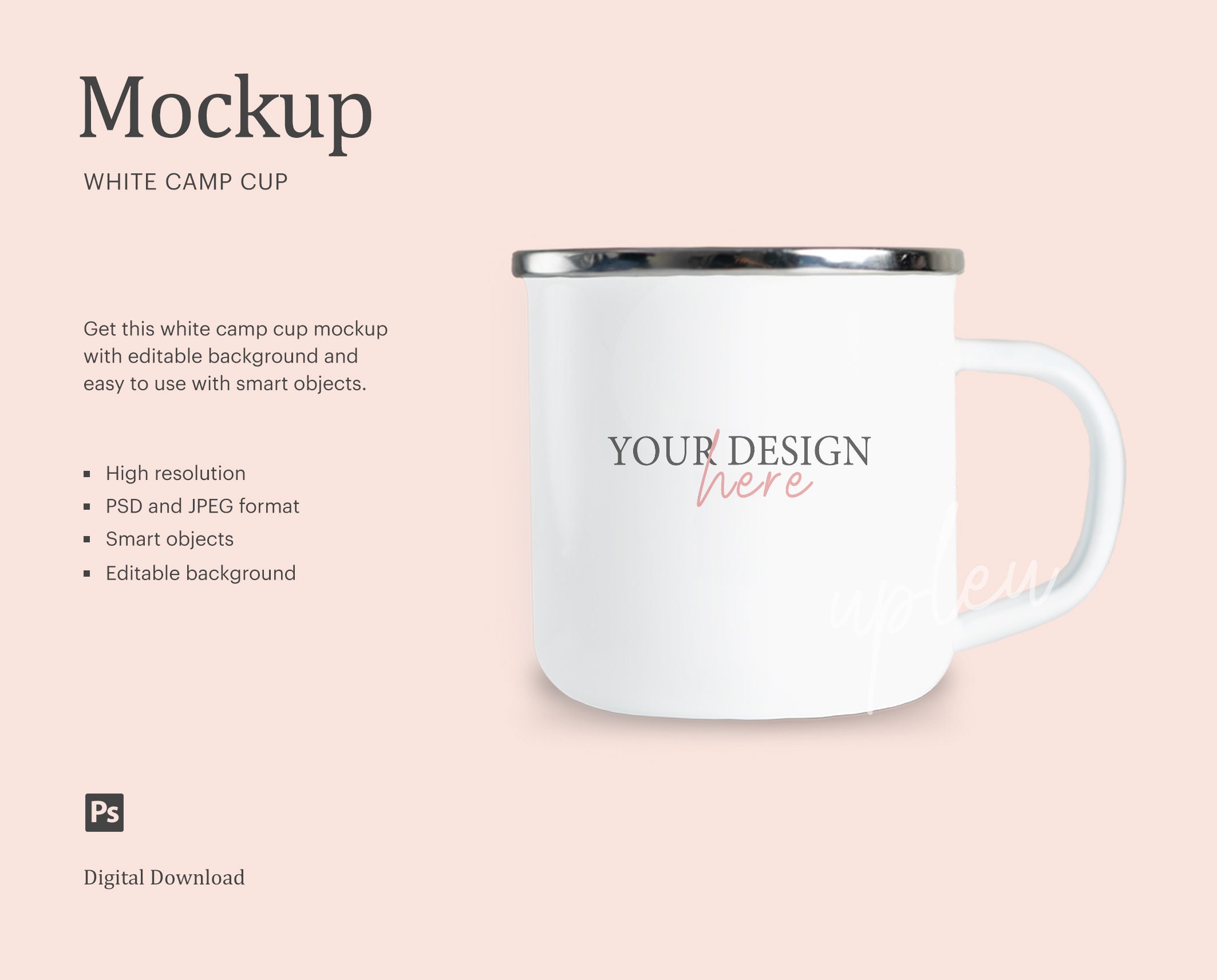 Download White Camp Cup Mockup Sublimation Camp Cup Mockup Camp Mug ...