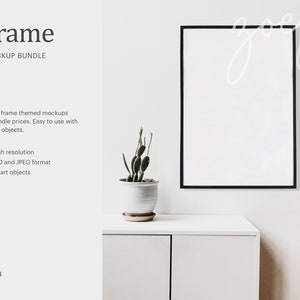 Frame Mock Up Bundle-Simple Style, Mock Up, Mockup, Mock Ups, Reverse Canvas Mockup, Wood Sign Mockup, Compatible With Affinity Designer image 4