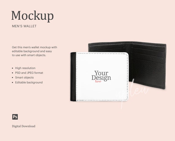 Download Men S Leather Wallet Mockup Wallet Mockup Wallet Pu Etsy
